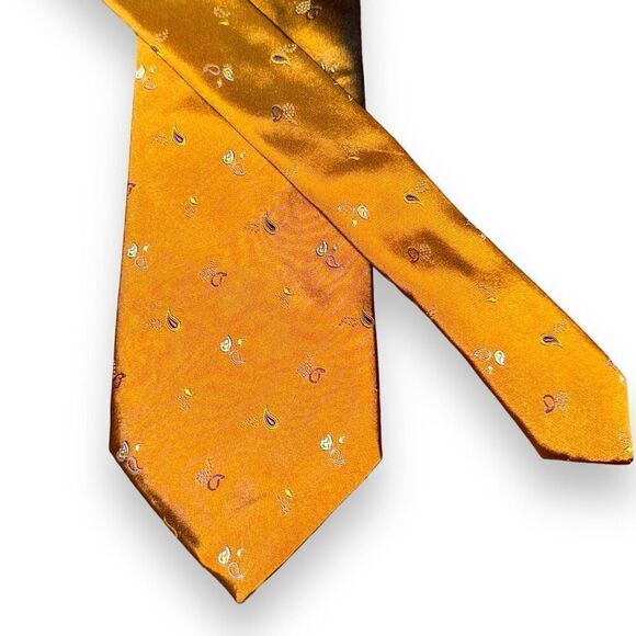 Alan Rouleau Couturier Brown Micro-Paisley Made in Italy Tie - Picture 1 of 7